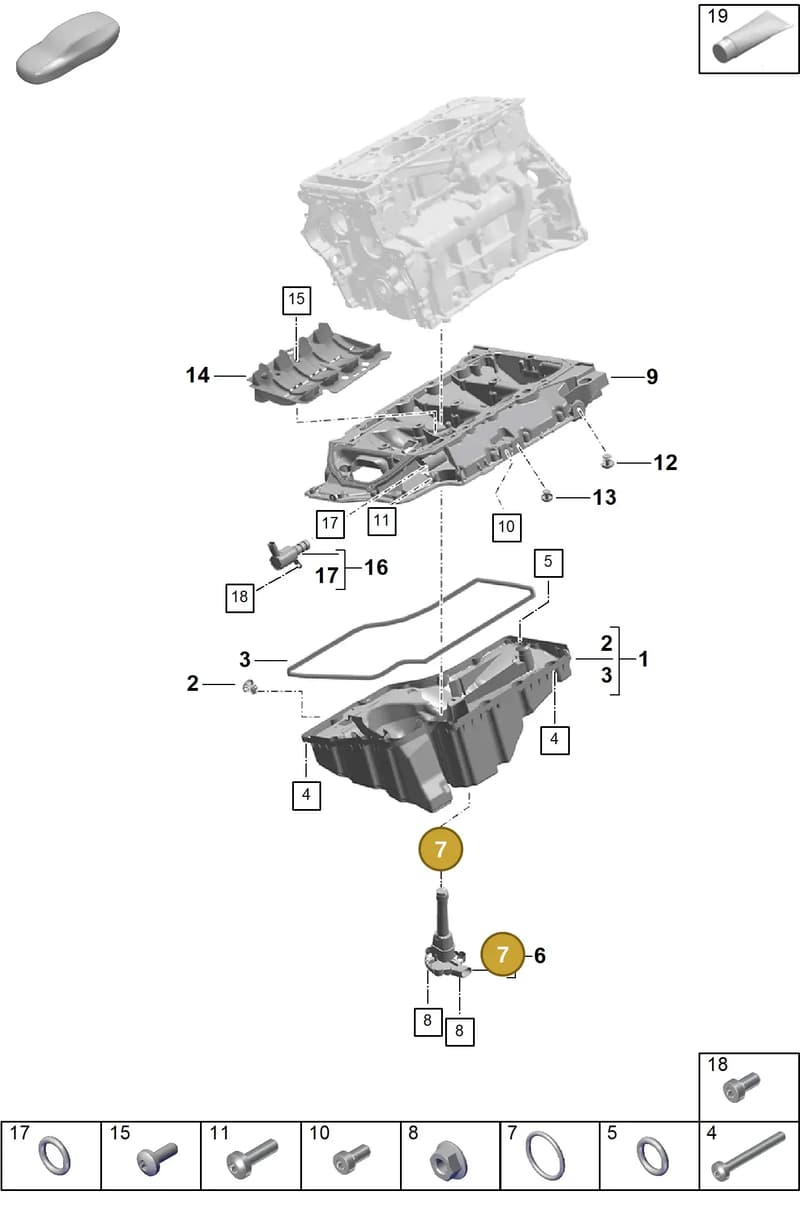 PAB103196C — Porsche Cayenne Coupe (2023-2023) diagram p60104100, position 7
