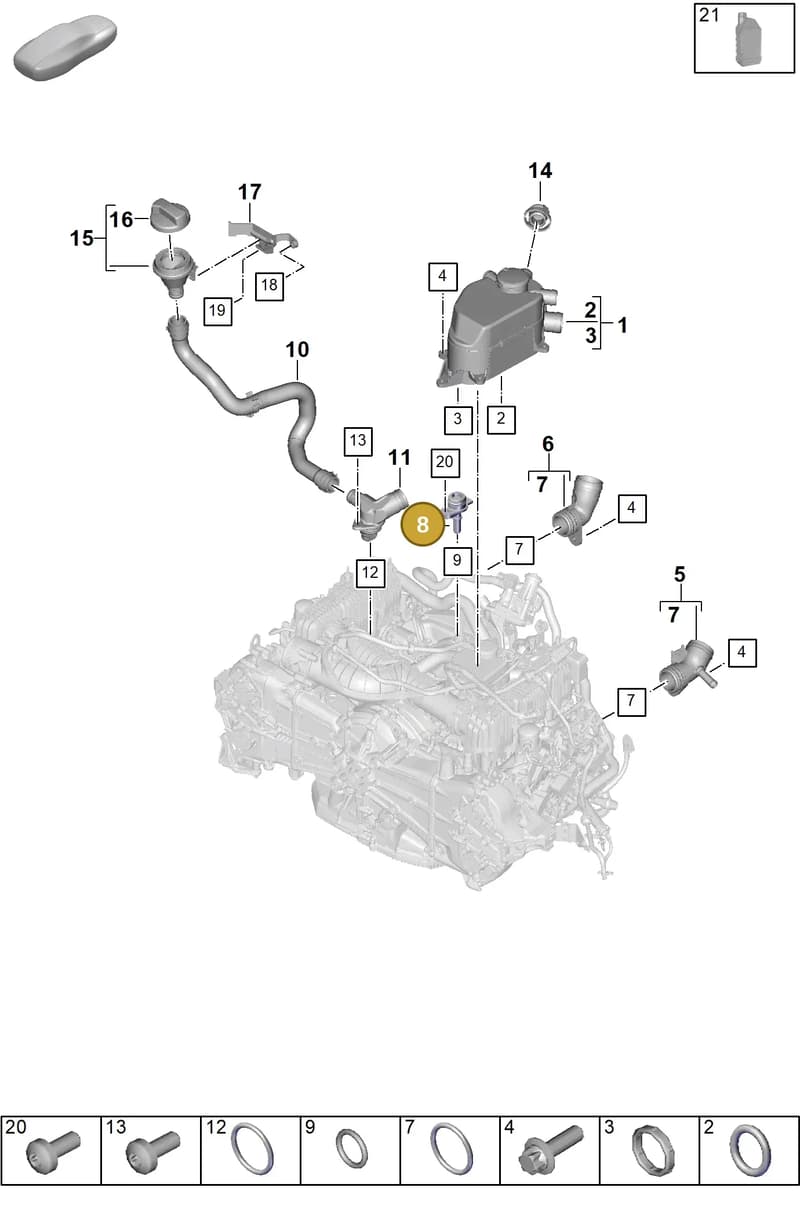 PAB103220 — Porsche 911 (2024-2025) diagram p63104200, position 8