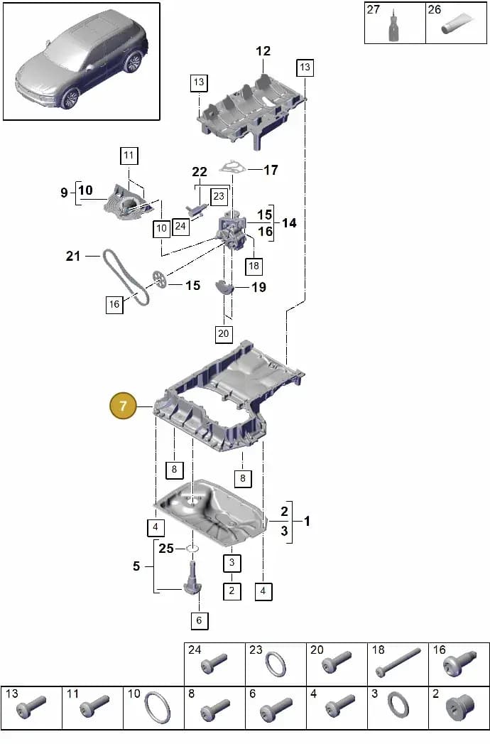 PAB10360300 — Porsche Cayenne (2017-2023) diagram p51104025, position 7