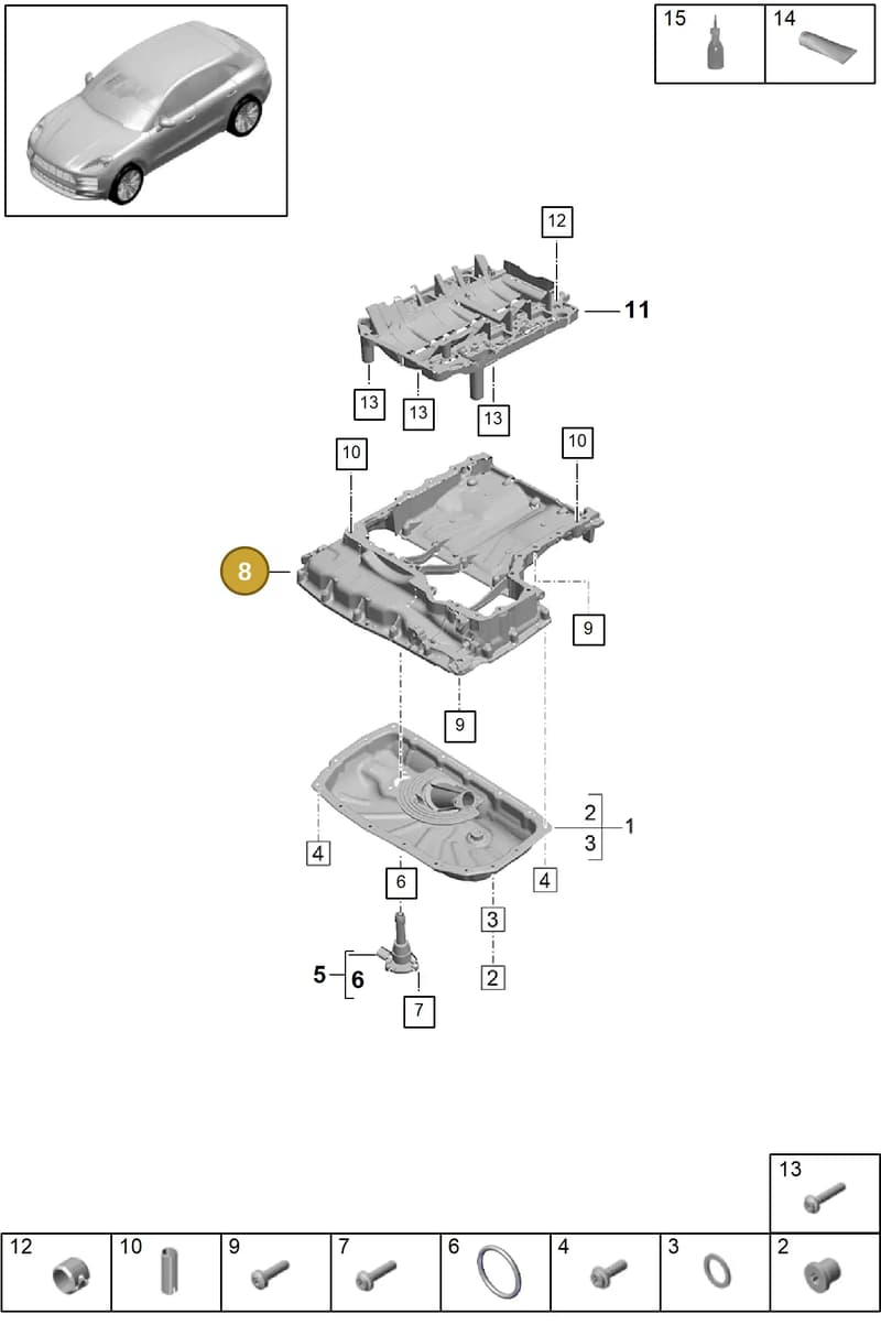 PAB103603B — Porsche Macan (2018-2022) diagram p52104050, position 8