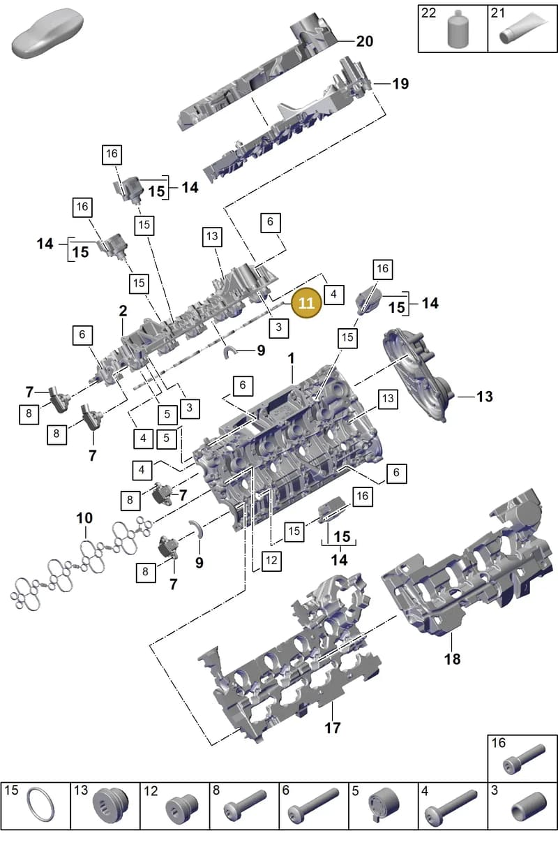 PAB103650A — Porsche Cayenne Coupe (2023-2023) diagram p60103070, position 11