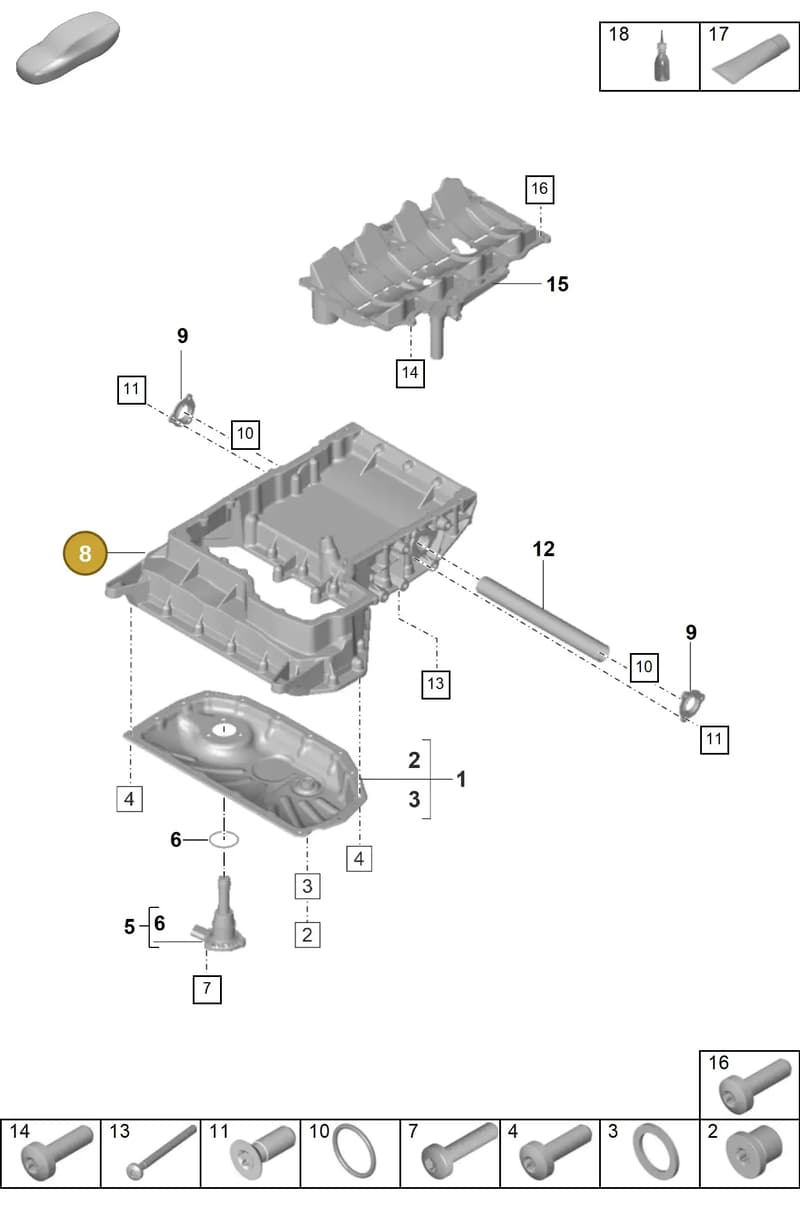 PAB103803A — Porsche Panamera (2020-2023) diagram p58104100, position 8