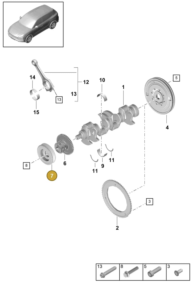 PAB105243 — Porsche Cayenne (2017-2023) diagram p51102010, position 7