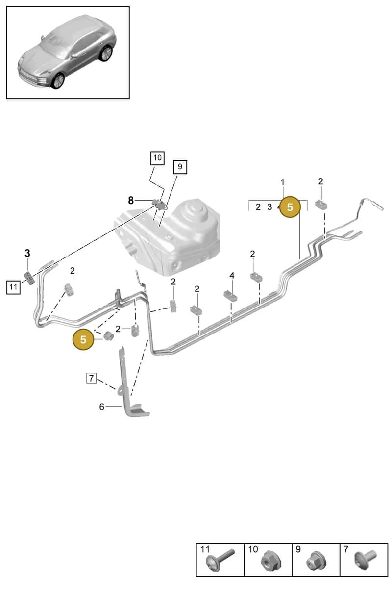 PAB105243 — Porsche Macan (2018-2022) diagram p52000081, position 5