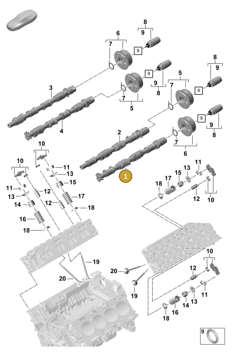 PAB109003G — Porsche Panamera (2020-2023) diagram p58103200, position 1