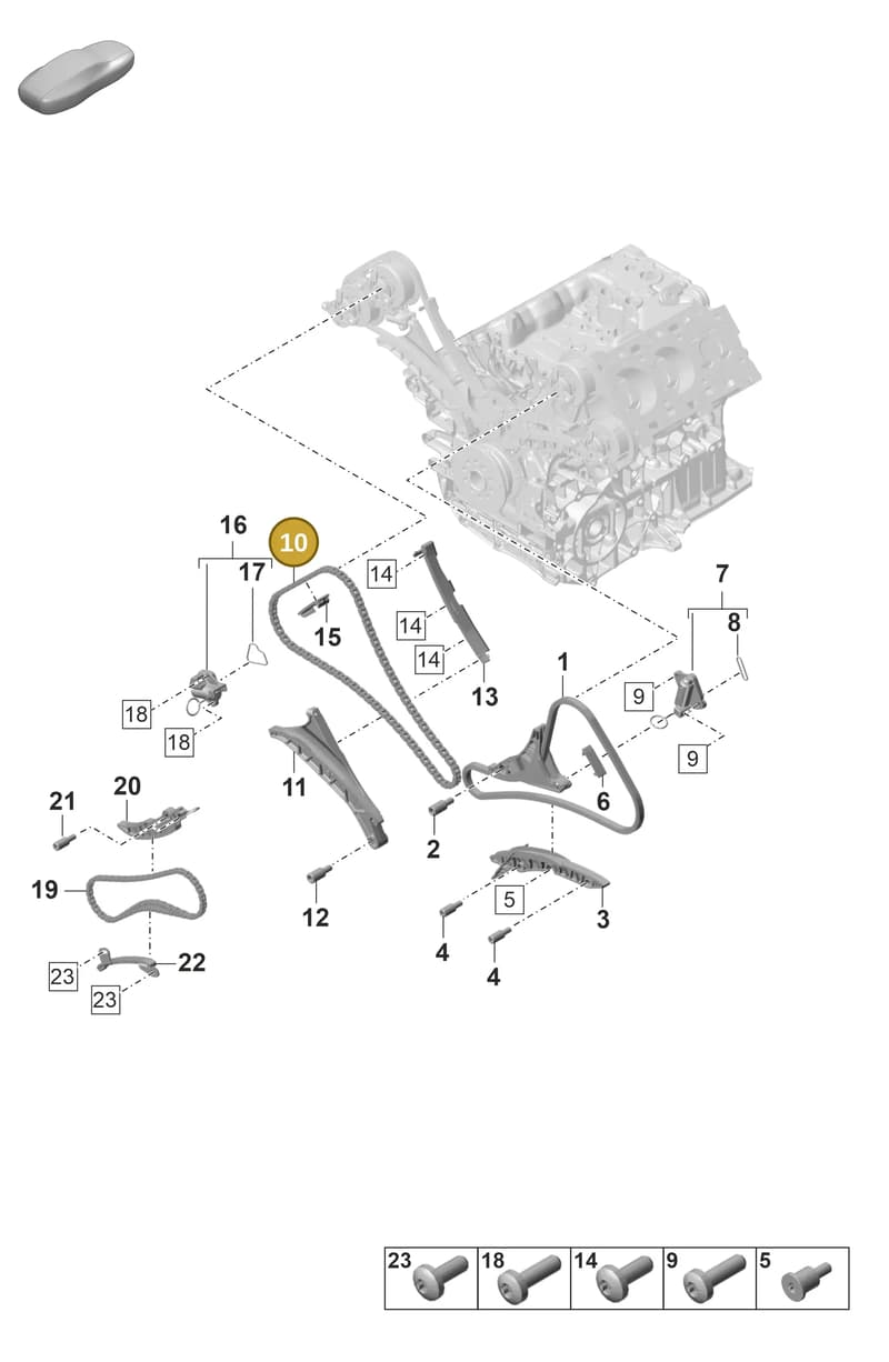 PAB109229C — Porsche Panamera (2020-2023) diagram p58103300, position 10