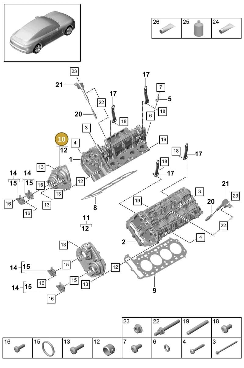 PAB109285 — Porsche Panamera (2016-2020) diagram p49103000, position 10