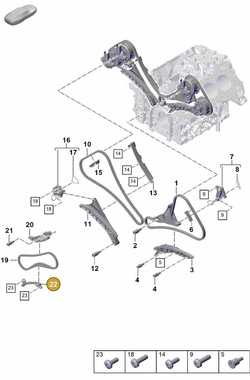 PAB109469 — Porsche Cayenne Coupe (2023-2023) diagram p60103310, position 22