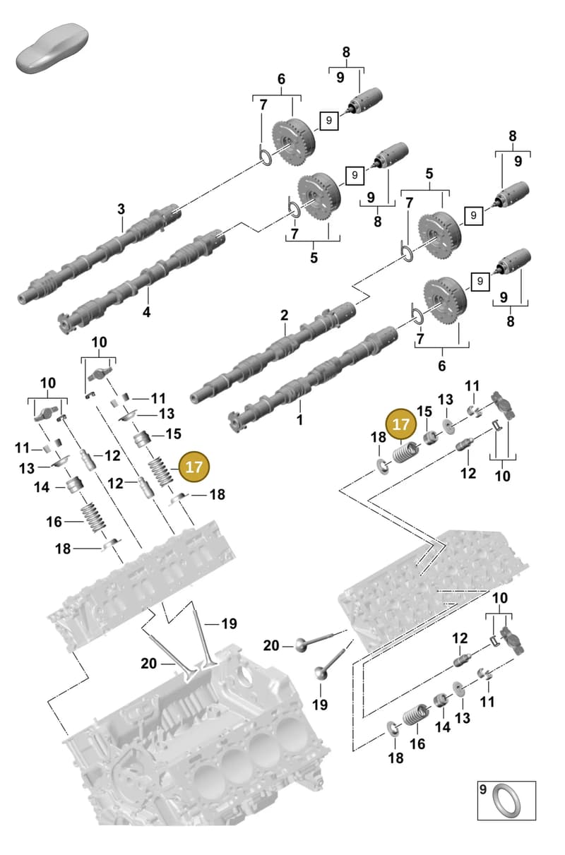 PAB109623 — Porsche Panamera (2020-2023) diagram p58103200, position 17