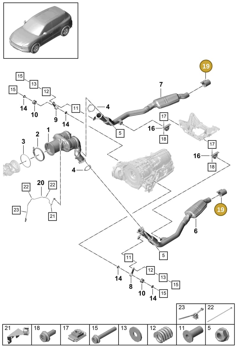 PAB111220A — Porsche Cayenne (2017-2023) diagram p51202090, position 19