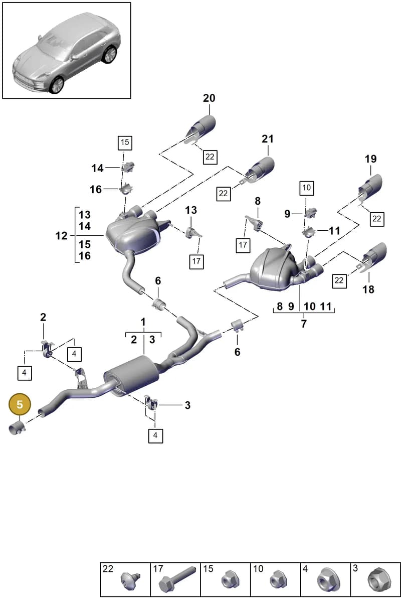 PAB111220A — Porsche Macan (2018-2022) diagram p52202370, position 5