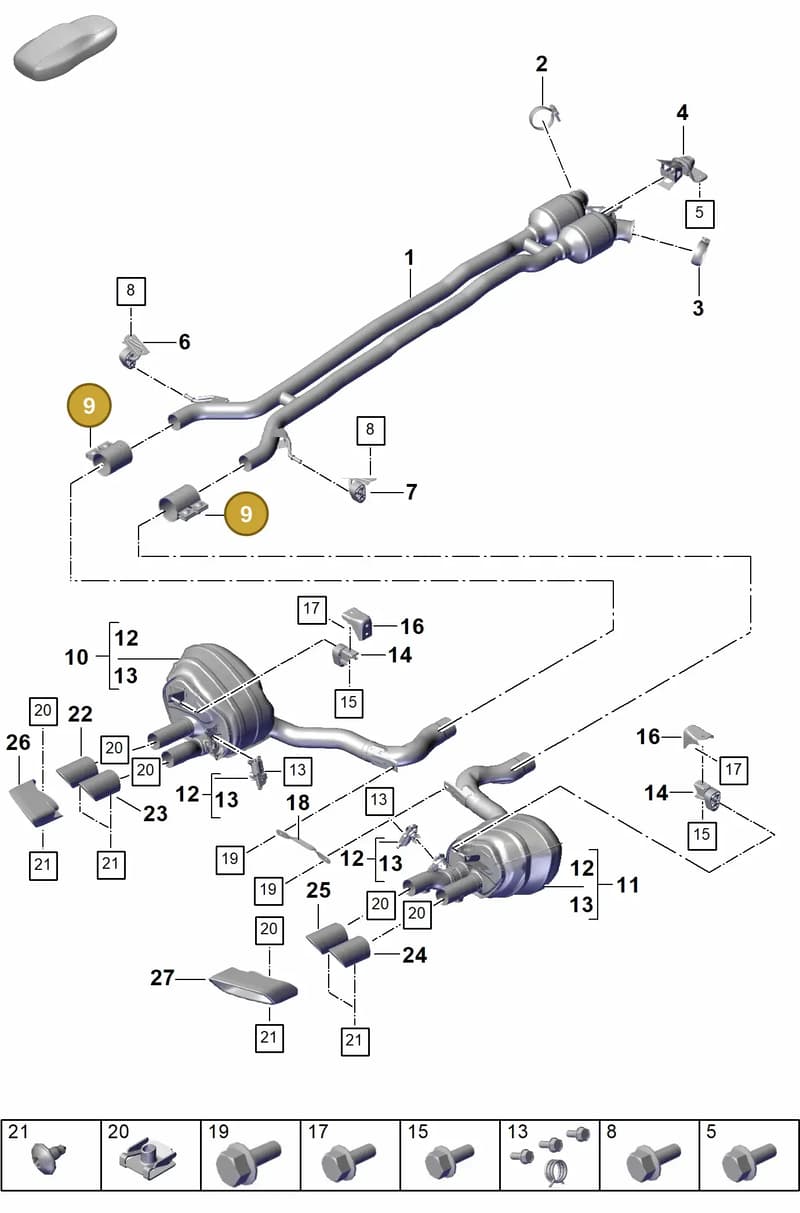 PAB111220 — Porsche Panamera (2023-2025) diagram p62203010, position 9