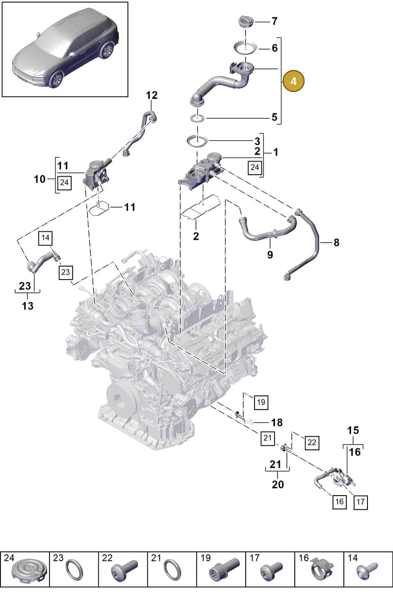 PAB11530110 — Porsche Cayenne (2017-2023) diagram p51106030, position 4