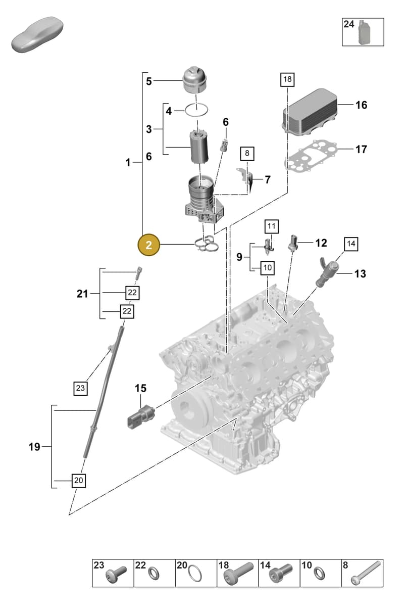 PAB115441 — Porsche Panamera (2020-2023) diagram p58104200, position 2