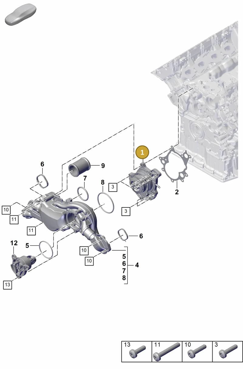 PAB121014C — Porsche Cayenne Coupe (2023-2023) diagram p60105020, position 1