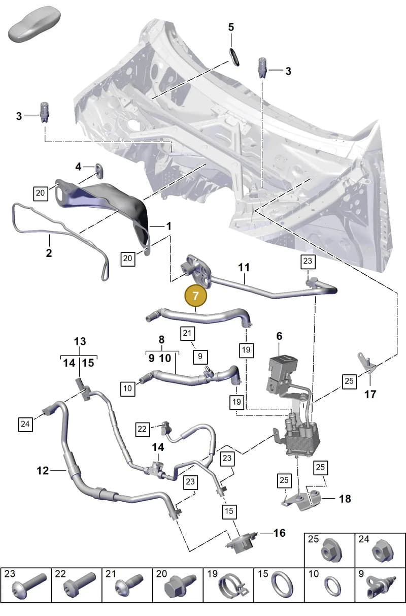 PAB12103610 — Porsche Cayenne Coupe (2023-2023) diagram p60815000, position 7
