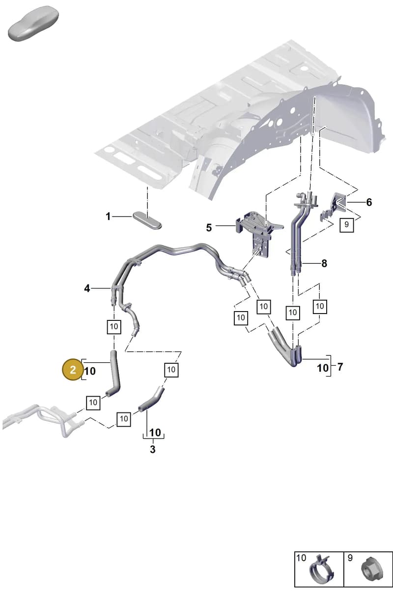 PAB121054 — Porsche Cayenne Coupe (2023-2023) diagram p60815610, position 2