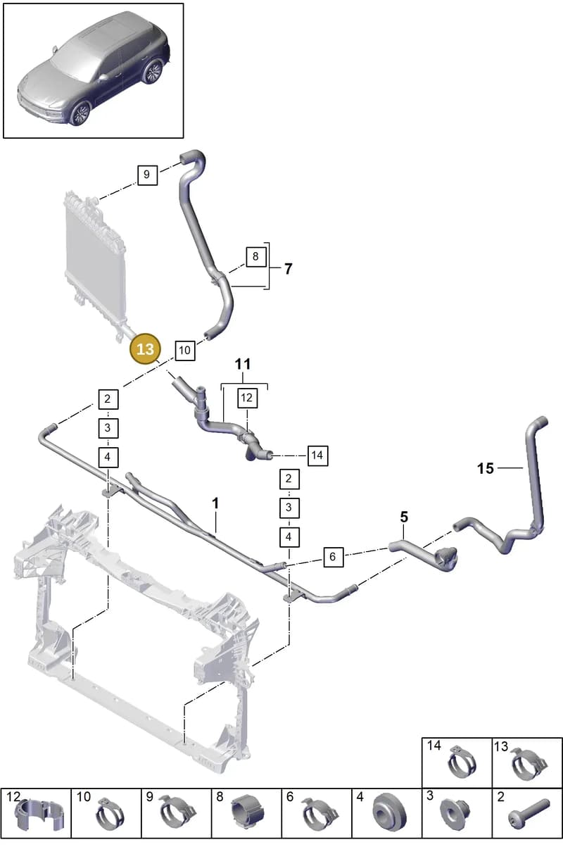 PAB12108125 — Porsche Cayenne (2017-2023) diagram p51105060, position 13