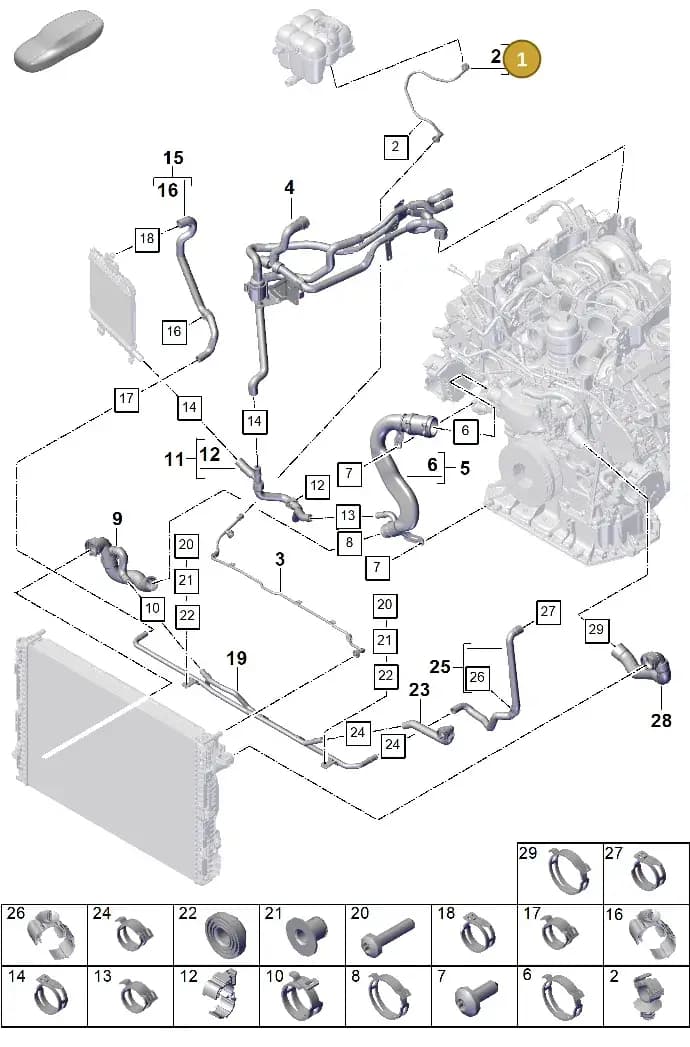 PAB121081D — Porsche Cayenne Coupe (2023-2023) diagram p60105340, position 1