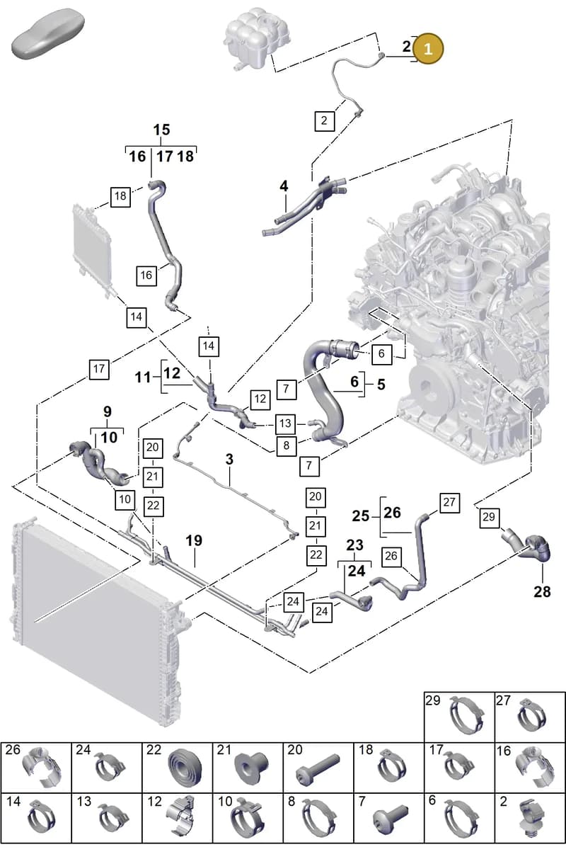 PAB121081D — Porsche Cayenne Coupe (2023-2023) diagram p60105370, position 1