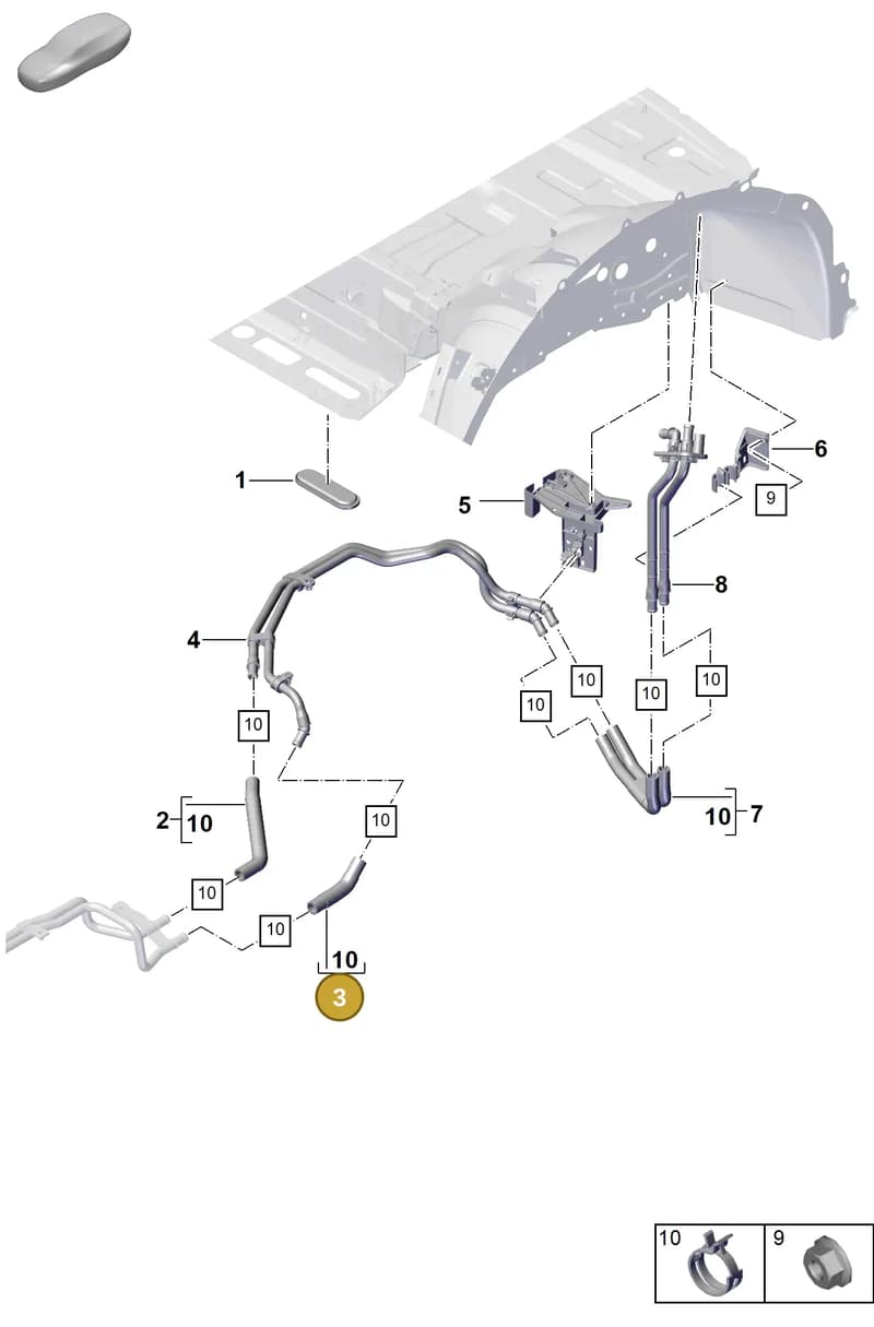 PAB121082 — Porsche Cayenne Coupe (2023-2023) diagram p60815610, position 3