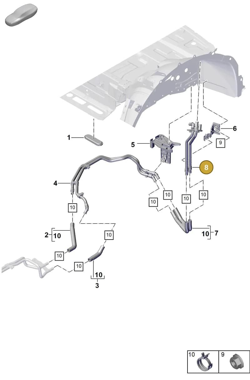 PAB121083A — Porsche Cayenne Coupe (2023-2023) diagram p60815610, position 8