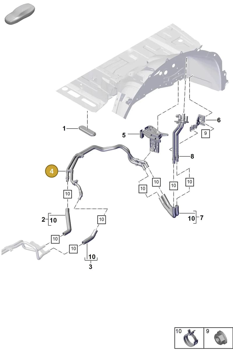 PAB121083 — Porsche Cayenne Coupe (2023-2023) diagram p60815610, position 4