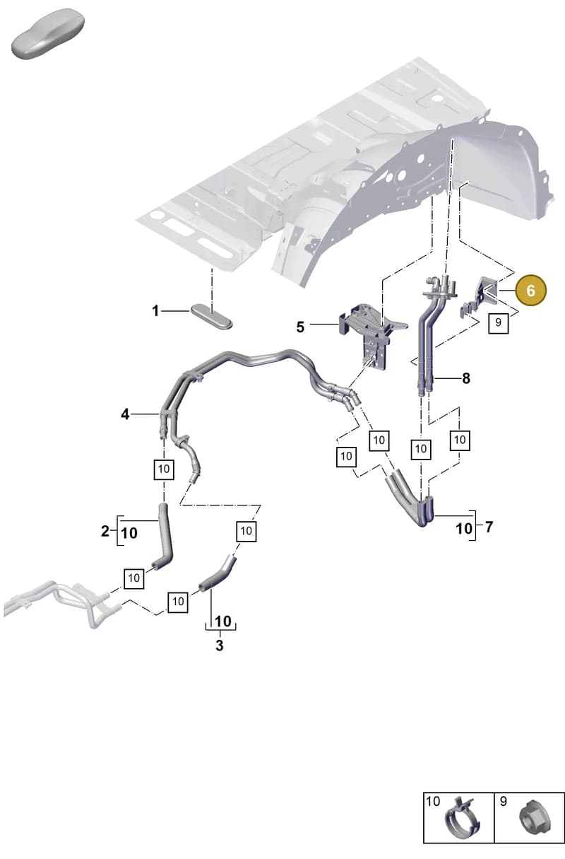 PAB121093B — Porsche Cayenne Coupe (2023-2023) diagram p60815610, position 6