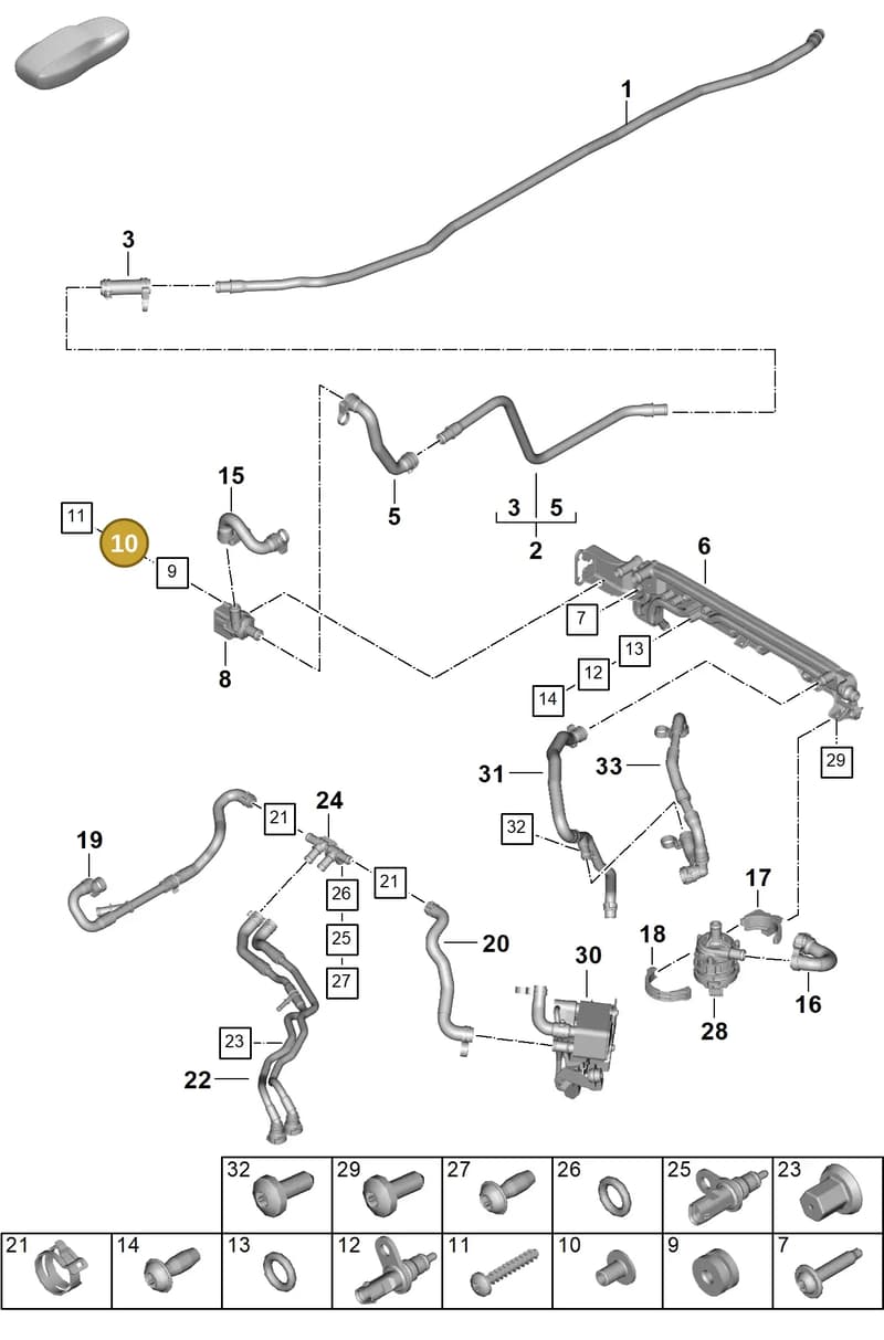 PAB121199 — Porsche 911 (2024-2025) diagram p63105550, position 10