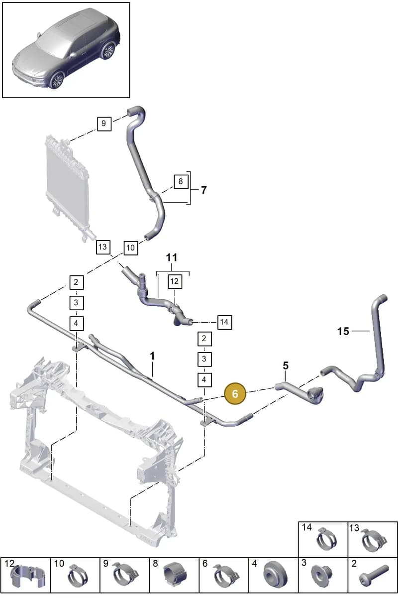 PAB12123200 — Porsche Cayenne (2017-2023) diagram p51105060, position 6