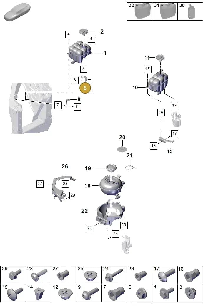 PAB12123200 — Porsche Cayenne Coupe (2023-2023) diagram p60105100, position 5