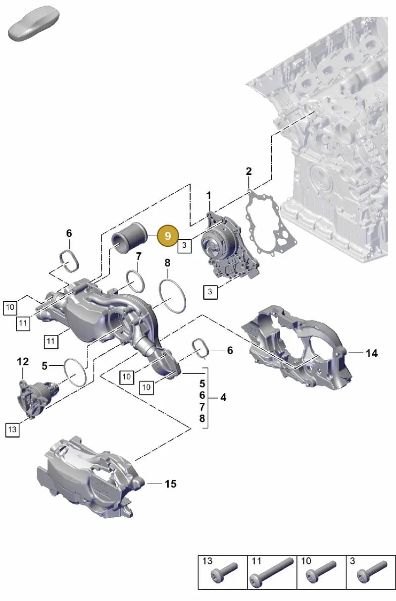 PAB121237 — Porsche Cayenne Coupe (2023-2023) diagram p60105030, position 9