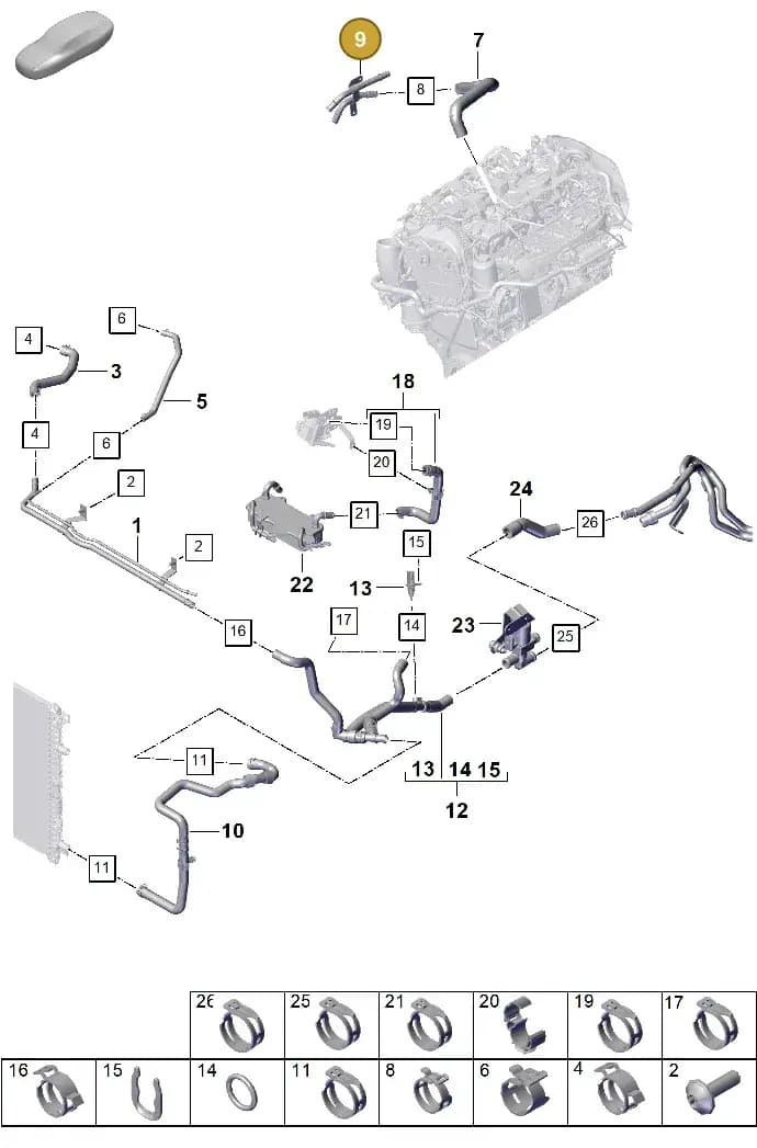 PAB121240H — Porsche Cayenne Coupe (2023-2023) diagram p60105310, position 9