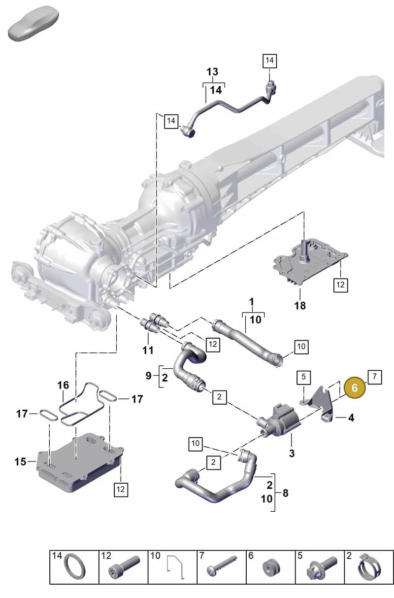 PAB121275 — Porsche 911 (2024-2025) diagram p63304110, position 6