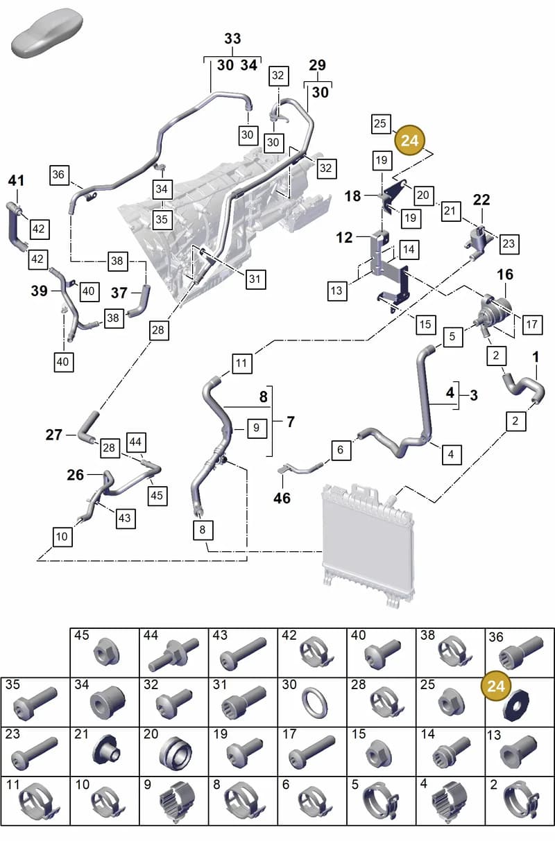 PAB121277 — Porsche Cayenne Coupe (2023-2023) diagram p60105350, position 24