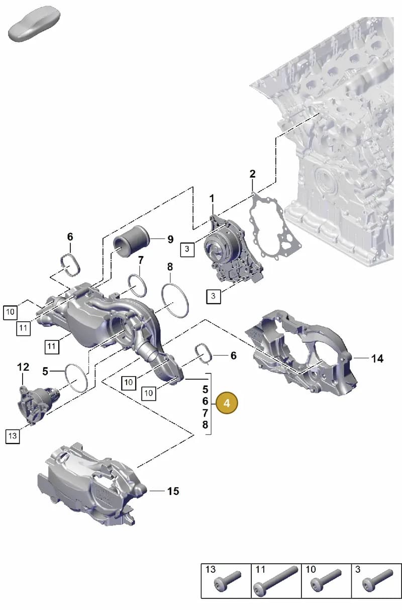 PAB121406 — Porsche Cayenne Coupe (2023-2023) diagram p60105030, position 4