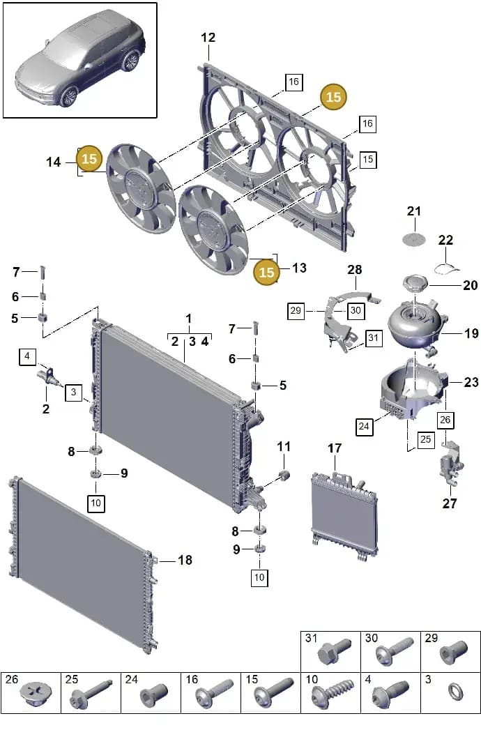 PAB121481 — Porsche Cayenne (2017-2023) diagram p51105050, position 15