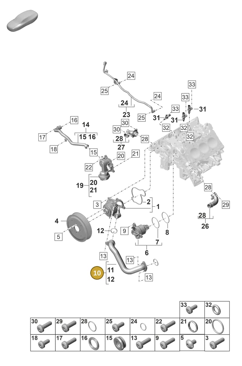 PAB121481A — Porsche Panamera (2020-2023) diagram p58105010, position 10