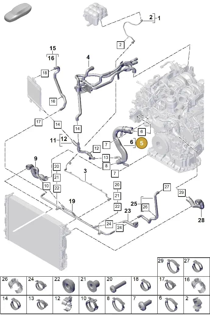 PAB121481 — Porsche Cayenne Coupe (2023-2023) diagram p60105340, position 5