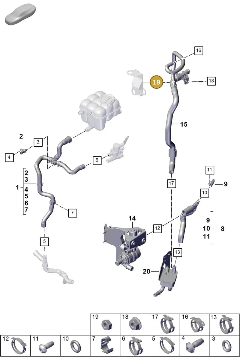 PAB121485C — Porsche Cayenne Coupe (2023-2023) diagram p60105380, position 19