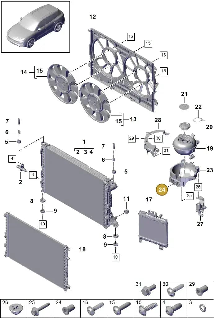 PAB121651 — Porsche Cayenne (2017-2023) diagram p51105050, position 24