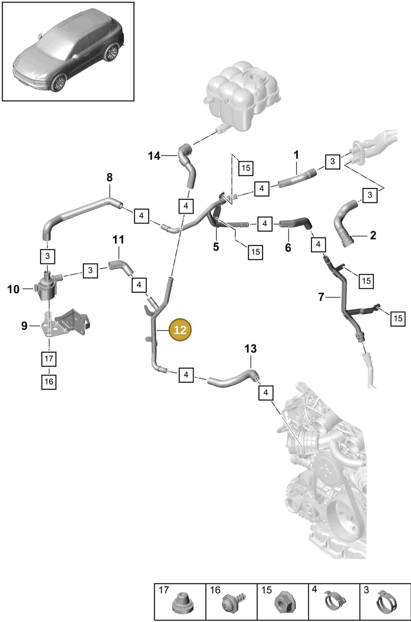 PAB12210920 — Porsche Cayenne (2017-2023) diagram p51813010, position 12