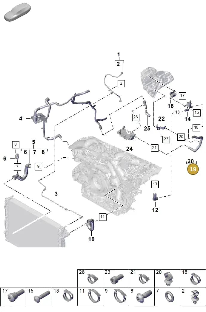 PAB122449 — Porsche Cayenne Coupe (2023-2023) diagram p60105320, position 19