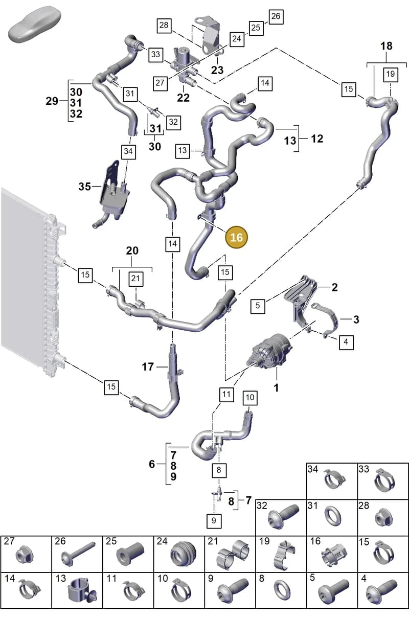 PAB122480D — Porsche Cayenne Coupe (2023-2023) diagram p60105330, position 16
