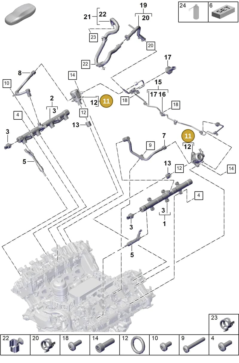 PAB127026A — Porsche Cayenne Coupe (2023-2023) diagram p60107030, position 11
