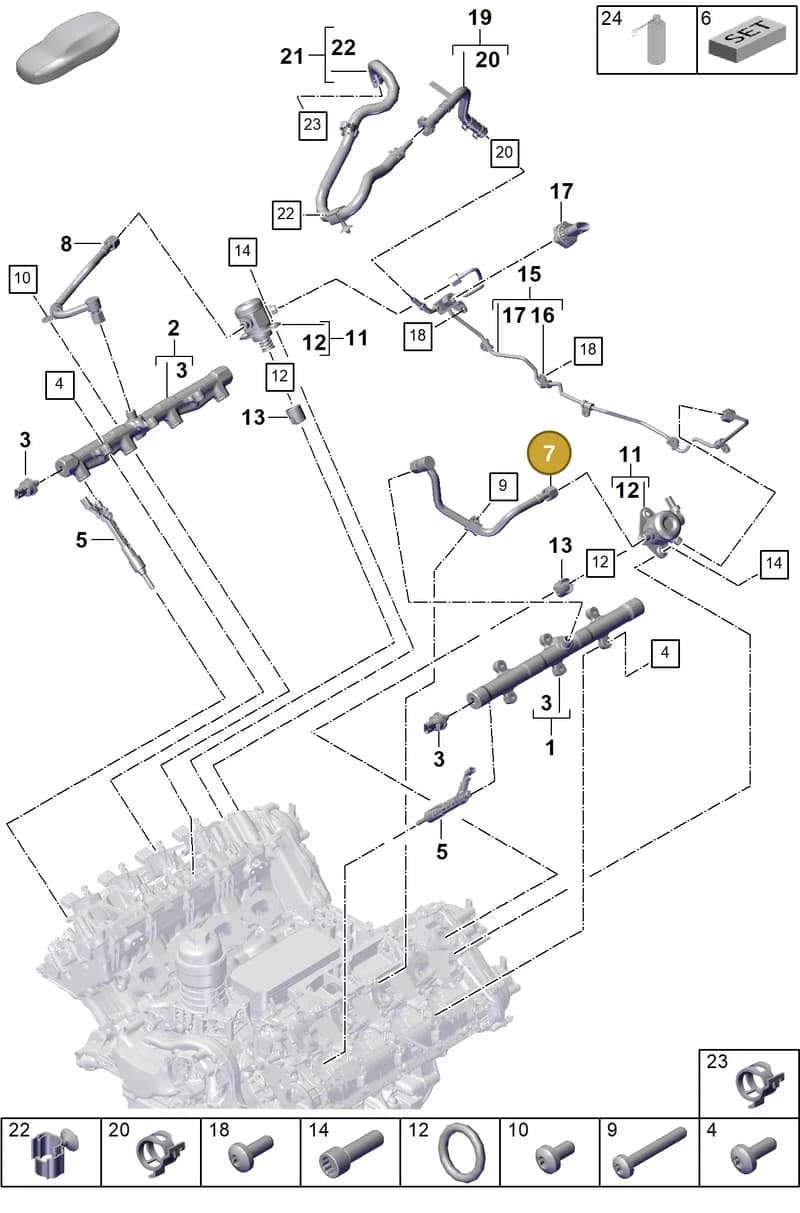 PAB127507B — Porsche Cayenne Coupe (2023-2023) diagram p60107030, position 7