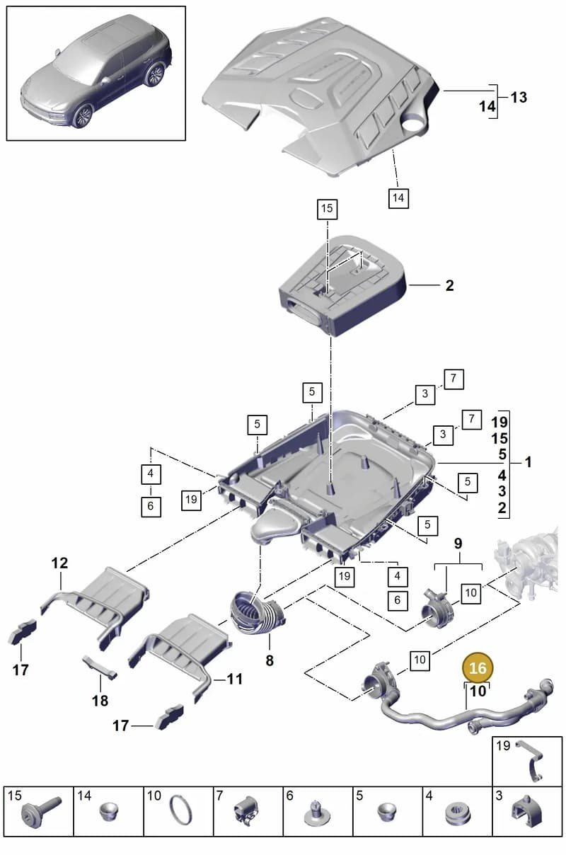 PAB129041B — Porsche Cayenne (2017-2023) diagram p51106010, position 16