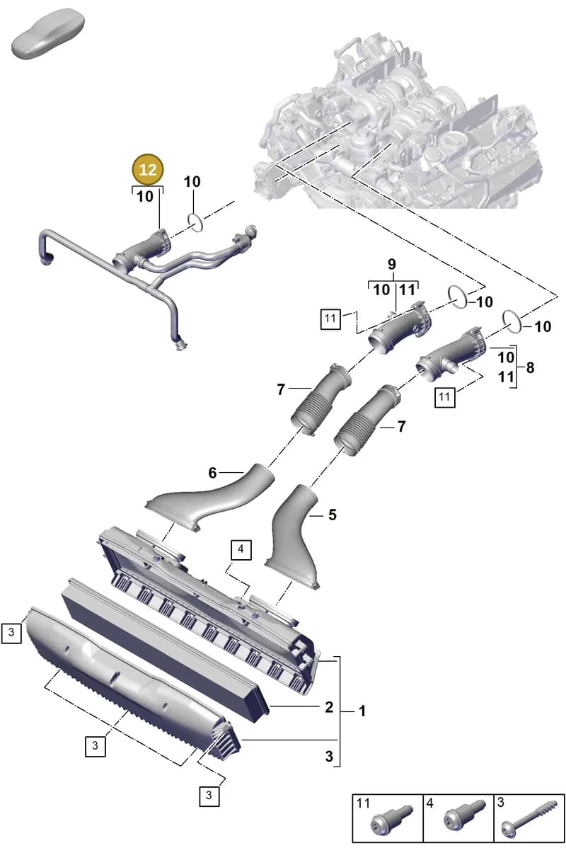 PAB129041H — Porsche Panamera (2023-2025) diagram p62106010, position 12