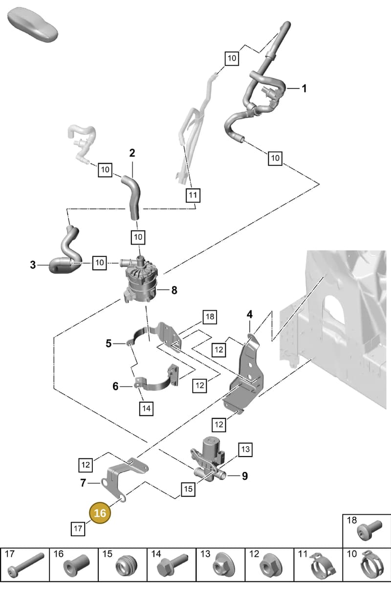 PAB129381 — Porsche Cayenne Coupe (2023-2023) diagram p60815200, position 16