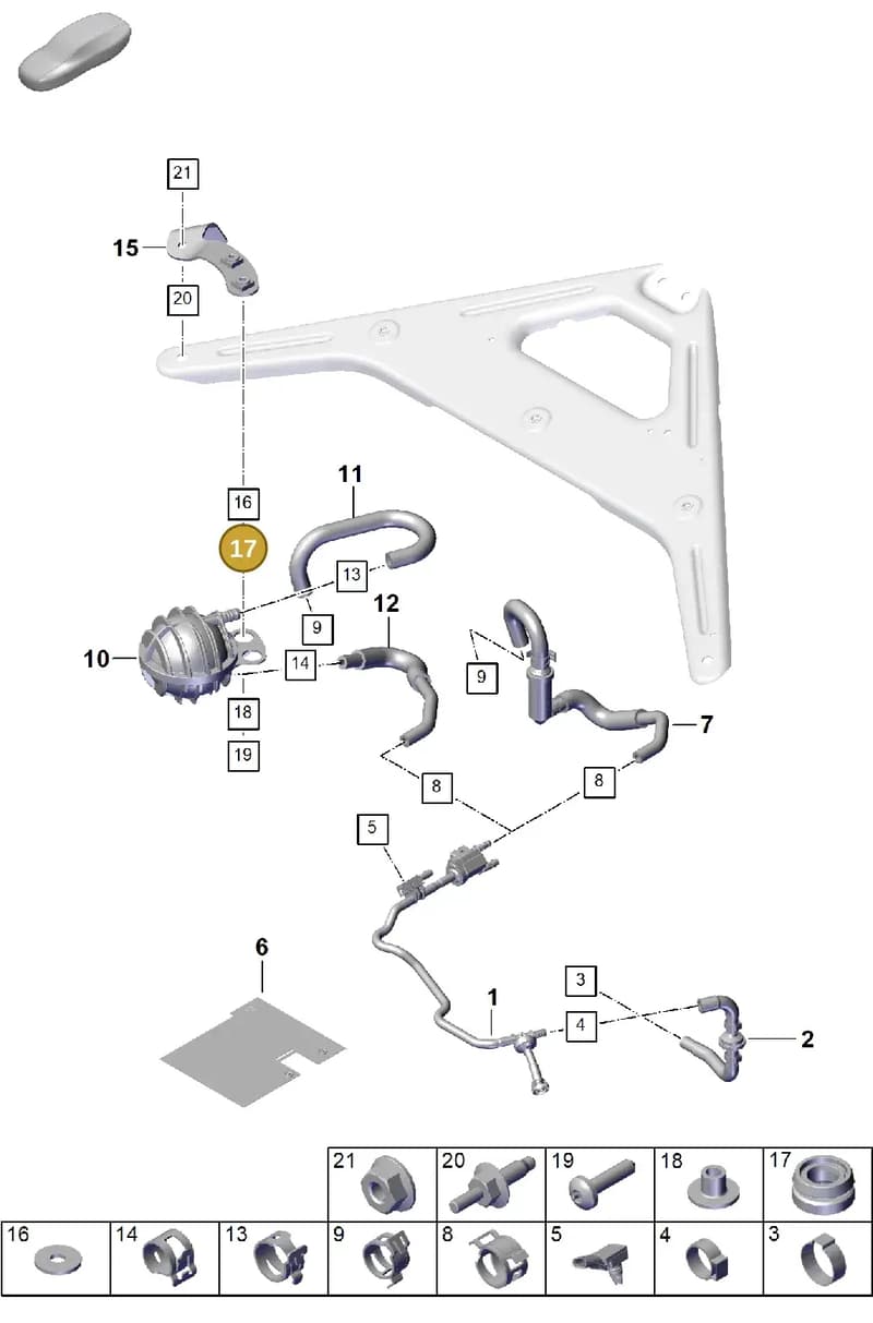 PAB129381A — Porsche Cayenne Coupe (2023-2023) diagram p60107310, position 17